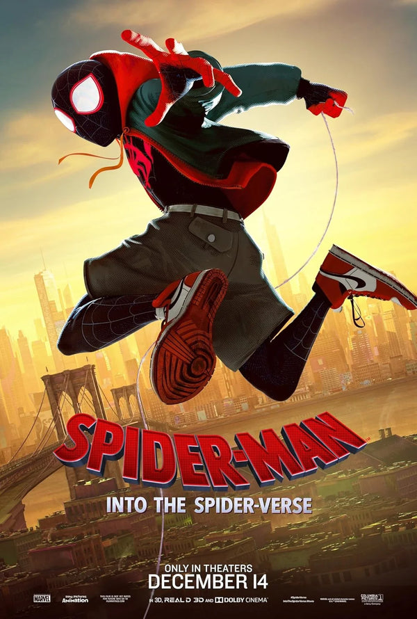 Spider-Man: Into the Spider-Verse Movie Poster - Animated Superhero Film Movie Poster | Film Wall Art Print
