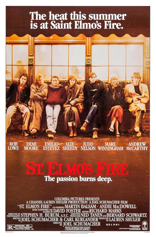 St. Elmo's Fire (1985) - Classic Drama Romance Poster Movie Poster | Film Wall Art Print