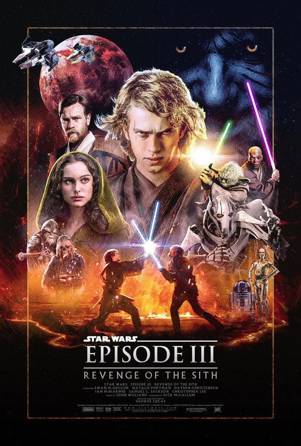 Star Wars: Revenge of the Sith (2005) Vintage Poster - Premium Movie Poster