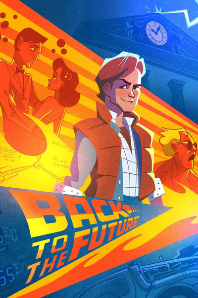 Step into 1955 with Back to the Future (1985) Premium Wall Art - Premium Movie Poster