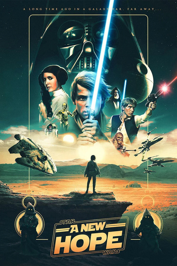 Step into A New Hope: Star Wars (1977) Wall Poster - Premium Movie Poster