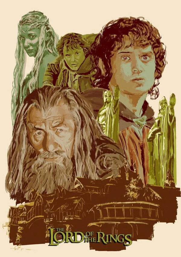 Step into Middle-earth: Fellowship Poster (2001) - Epic Wall Art - Premium Movie Poster
