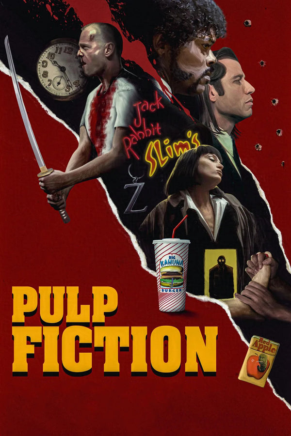 Step into the Chaos of Pulp Fiction (1994) – Timeless Wall Art - Premium Movie Poster