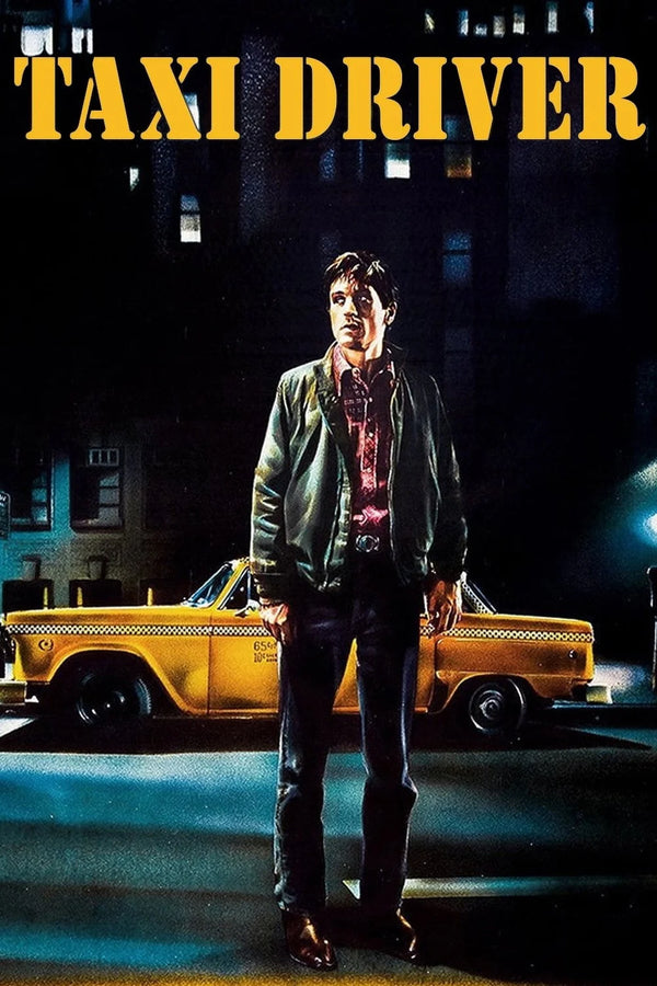Step into the Neon Noir of Taxi Driver (1976) – Premium Wall Art - Premium Movie Poster