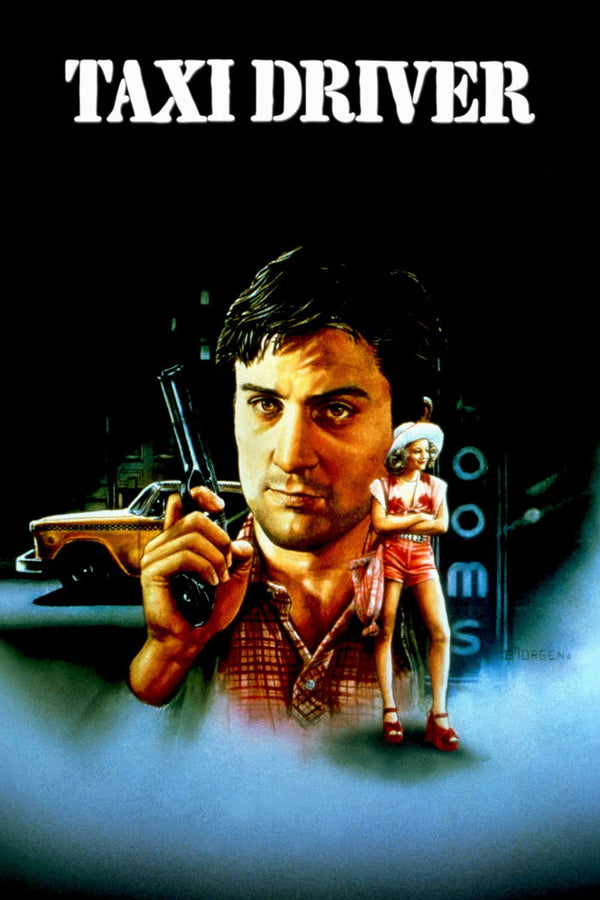 Step into the Neon Noir of Taxi Driver (1976) Wall Art - Premium Movie Poster