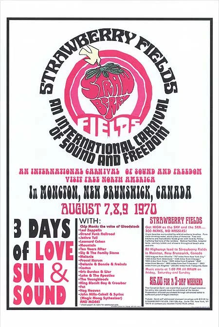 Strawberry Fields Festival: Summer Music & Vibes Movie Poster | Film Wall Art Print