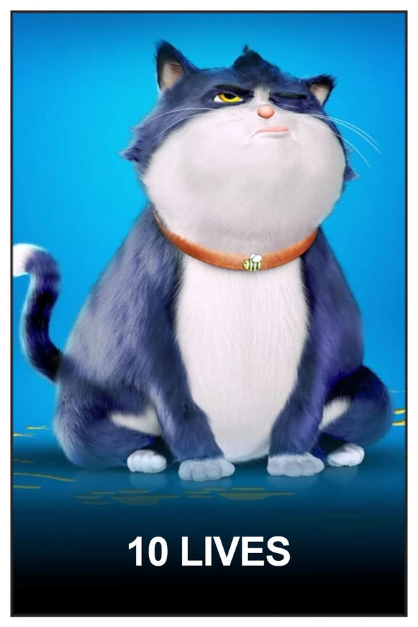 Stunning 10 Lives (2024) Poster – Animated Comedy Wall Art - Premium Movie Poster