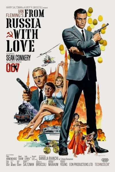 Stunning 1963 Action Thriller Poster: From Russia with Love - Premium Movie Poster