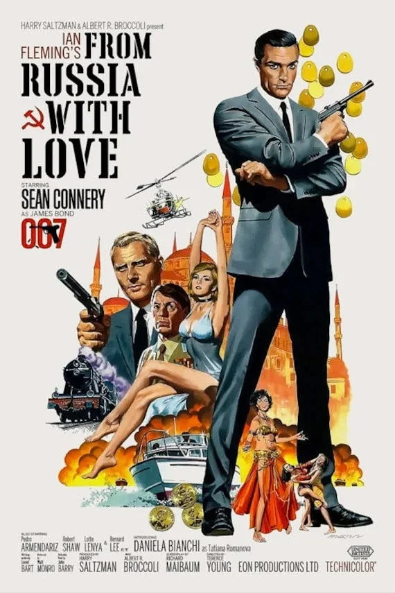Stunning 1963 Action Thriller Poster: From Russia with Love - Premium Movie Poster
