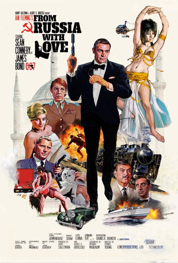 Stunning 1963 Poster: From Russia with Love – Action Thriller Wall Art - Premium Movie Poster