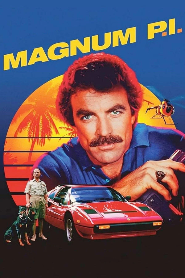 Stunning 1980 Magnum P.I. Action Poster – Own the Adventure! - TV Series Poster