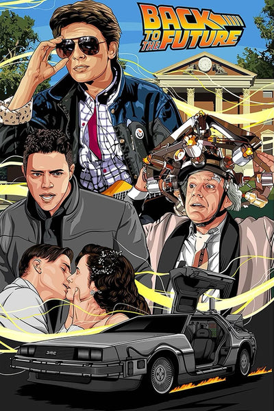 Stunning 1985 Back to the Future Poster – Timeless Wall Art - Premium Movie Poster