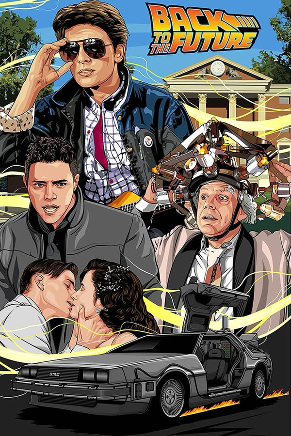 Stunning 1985 Back to the Future Poster – Timeless Wall Art - Premium Movie Poster