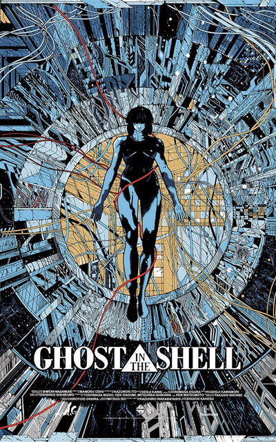 Stunning Cyberpunk Art: Ghost in the Shell (1995) Wall Print - Premium Movie Poster