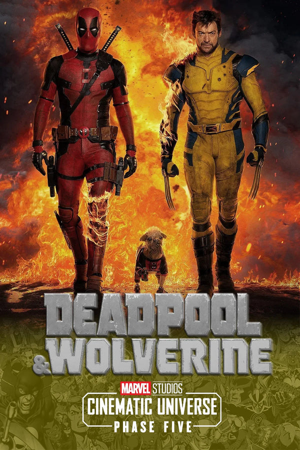 Stunning Deadpool & Wolverine 2024 Wall Art – Action & Humor Combined! - Premium Movie Poster