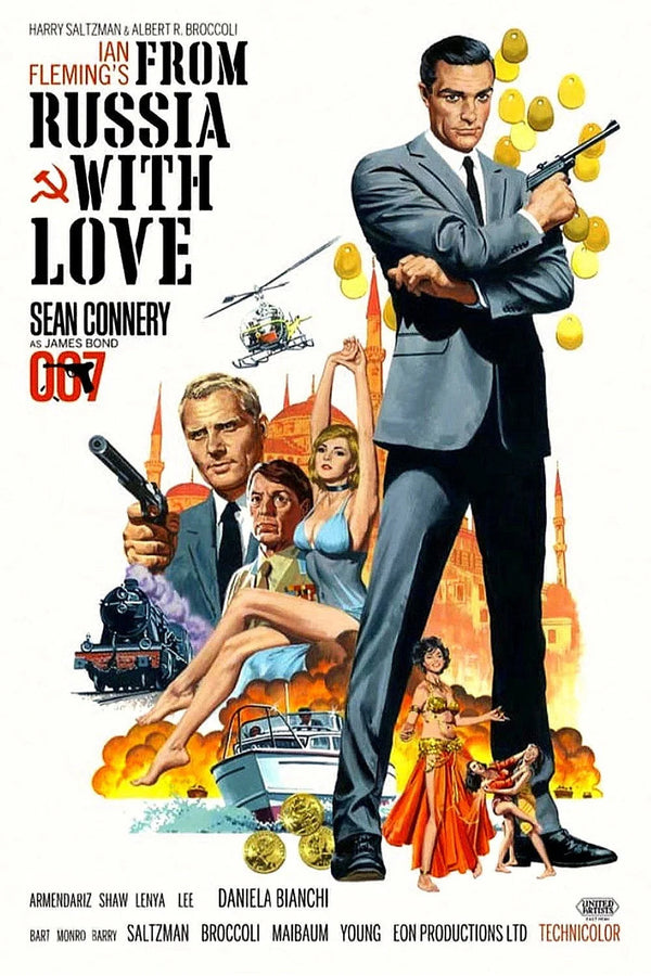 Stunning 'From Russia with Love (1963)' Wall Art: Own the Classic Spy Thriller Vibe - Premium Movie Poster