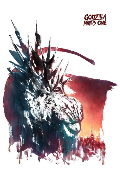 Stunning Godzilla Minus One (2023) Retro-Futuristic Wall Art - Premium Movie Poster
