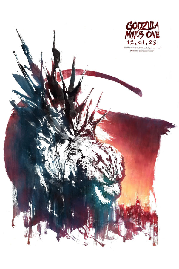Stunning Post-War Epic: Godzilla Minus One (2023) Wall Art - Premium Movie Poster