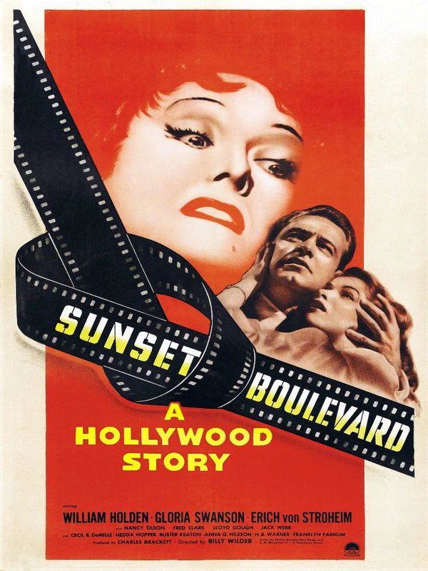 Sunset Boulevard Movie Poster - Classic Film Noir Art Movie Poster | Film Wall Art Print