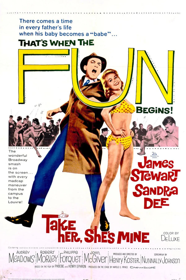 Take Her She's Mine (1963) - 60s Cult Comedy Poster Movie Poster | Film Wall Art Print