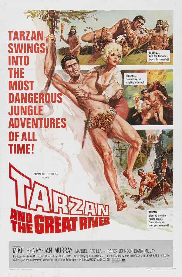 Tarzan and the Great River (1967) Action Adventure Classic Movie Poster | Film Wall Art Print