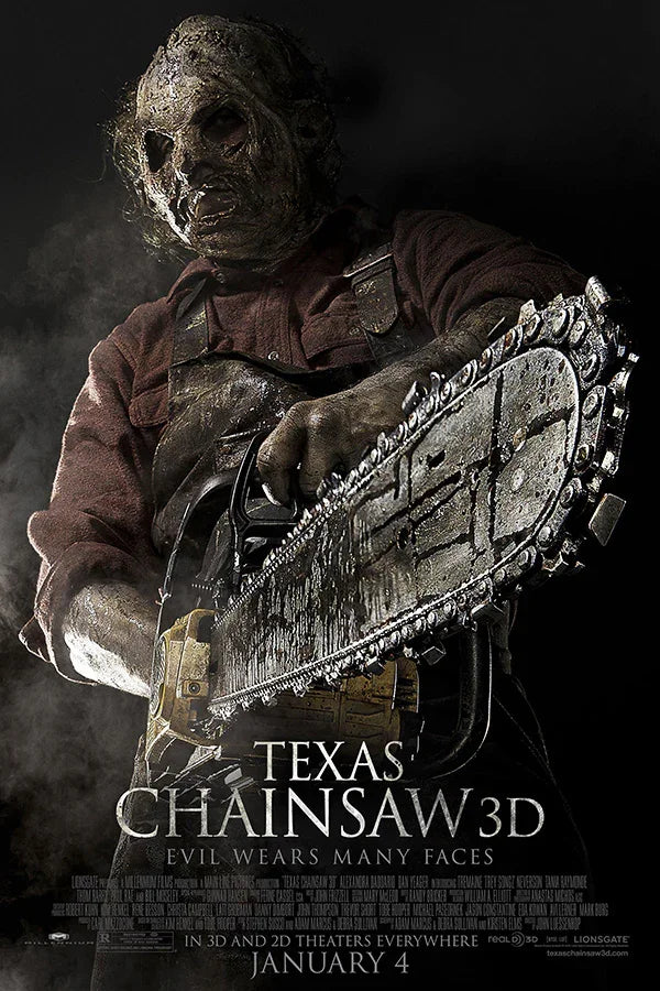 Texas Chainsaw Massacre 3D Movie Poster - Horror Film Art Movie Poster | Film Wall Art Print