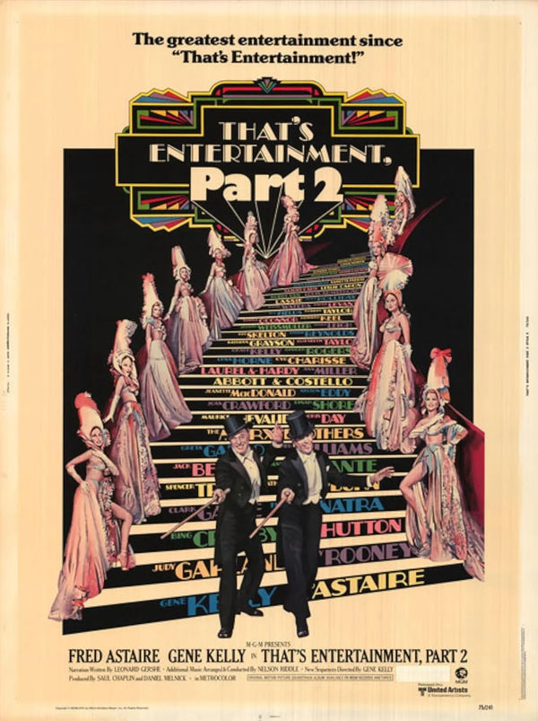 That's Entertainment Part 2 (1976) - Family Musical Documentary Movie Poster | Film Wall Art Print