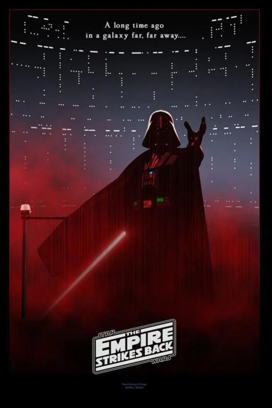 The Empire Strikes Back (1980) Star Wars Wall Art Print - Premium Movie Poster