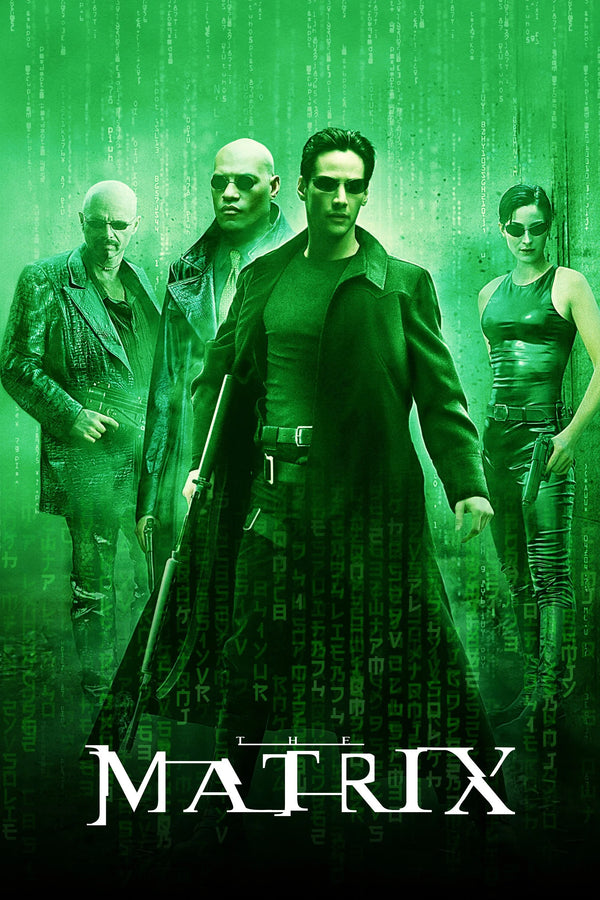 The Matrix 1999 Poster: Neo's Iconic Green Code Art - Premium Movie Poster