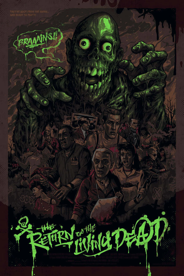 The Return of the Living Dead 1985 Cult Horror Poster - Premium Movie Poster