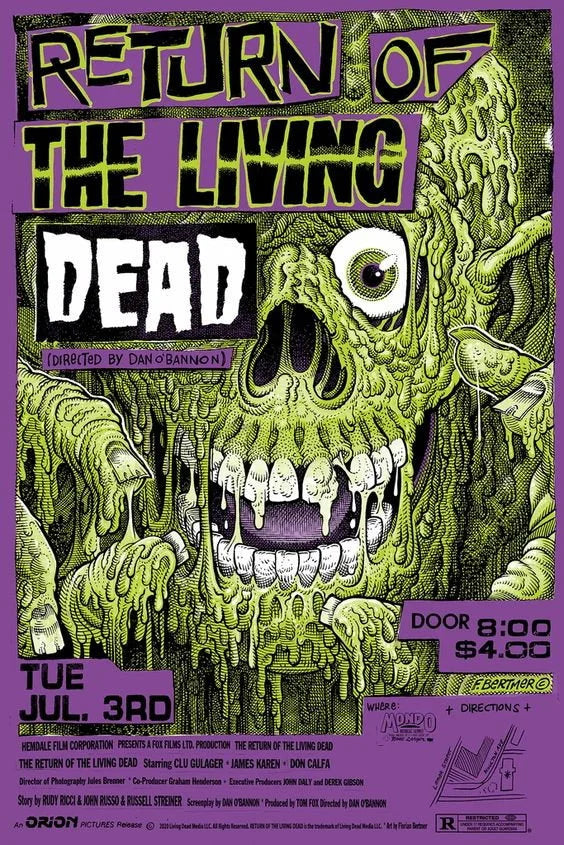 The Return of the Living Dead 1985 Horror Poster - Premium Movie Poster