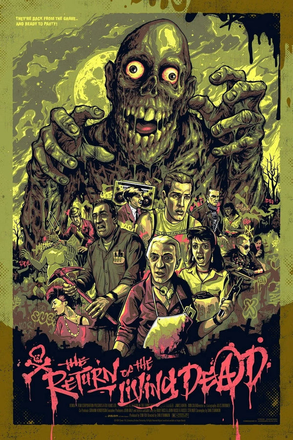 The Return of the Living Dead 1985 Retro Horror Poster - Premium Movie Poster