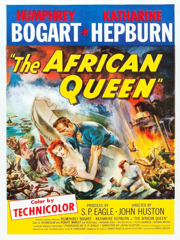 The African Queen Movie Poster - Classic 1951 Adventure Film Movie Poster | Film Wall Art Print