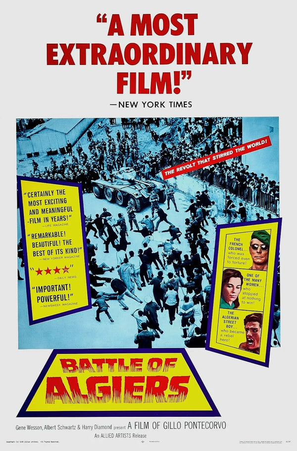 The Battle of Algiers Movie Poster - Classic War Film Art Print Movie Poster | Film Wall Art Print