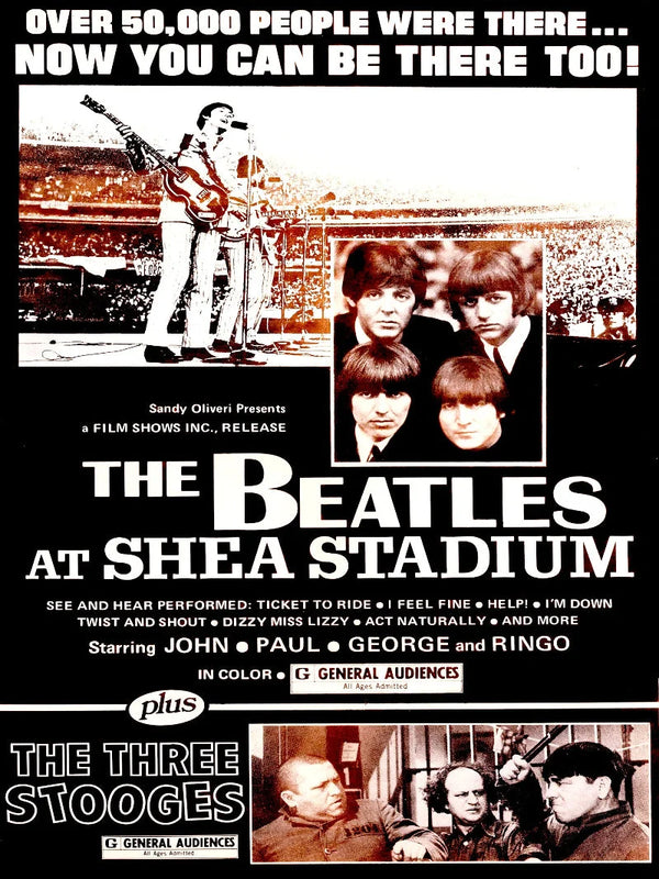 The Beatles at Shea Stadium - Iconic 1965 Concert Poster Movie Poster | Film Wall Art Print