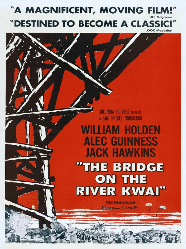 The Bridge On The River Kwai Movie Poster - Classic War Film Movie Poster | Film Wall Art Print