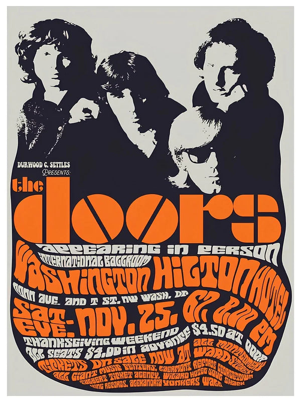 The Doors Live in Concert Washington 1967 Movie Poster Movie Poster | Film Wall Art Print