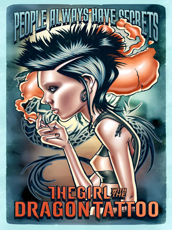 The Girl With The Dragon Tattoo Cinematic Wall Art Poster Movie Poster | Film Wall Art Print