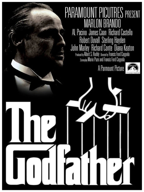 The Godfather Movie Poster - Classic 1972 Crime Drama Movie Poster | Film Wall Art Print