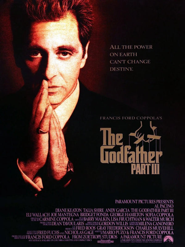 The Godfather Part III Movie Poster | Classic Cinema Art Movie Poster | Film Wall Art Print