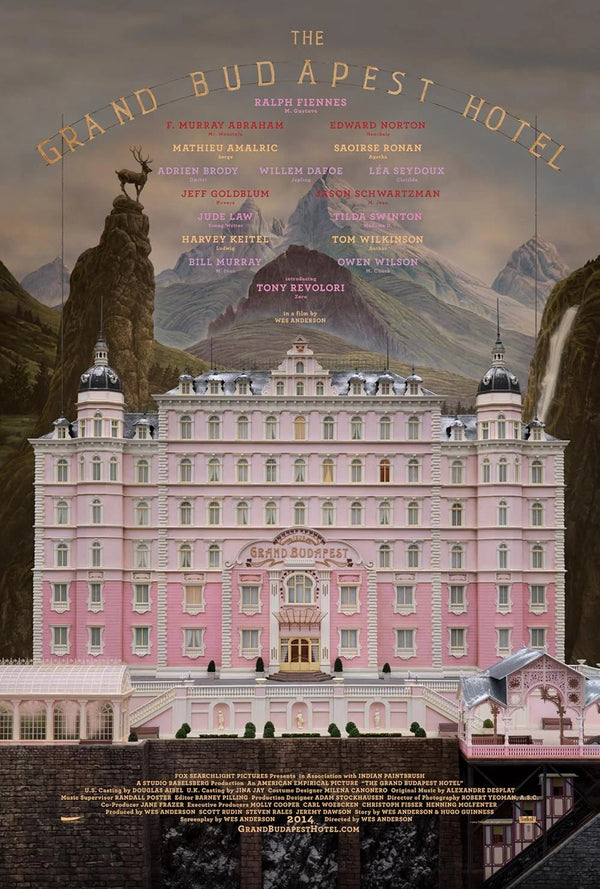The Grand Budapest Hotel Movie Poster - Wes Anderson Film Art Movie Poster | Film Wall Art Print