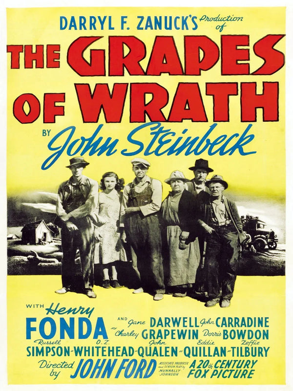 The Grapes of Wrath Movie Poster - Classic 1940 Film Art Movie Poster | Film Wall Art Print