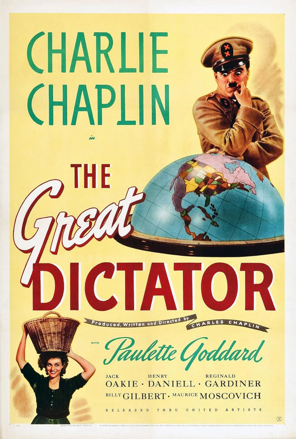 The Great Dictator Movie Poster - Charlie Chaplin Classic Film Art Movie Poster | Film Wall Art Print