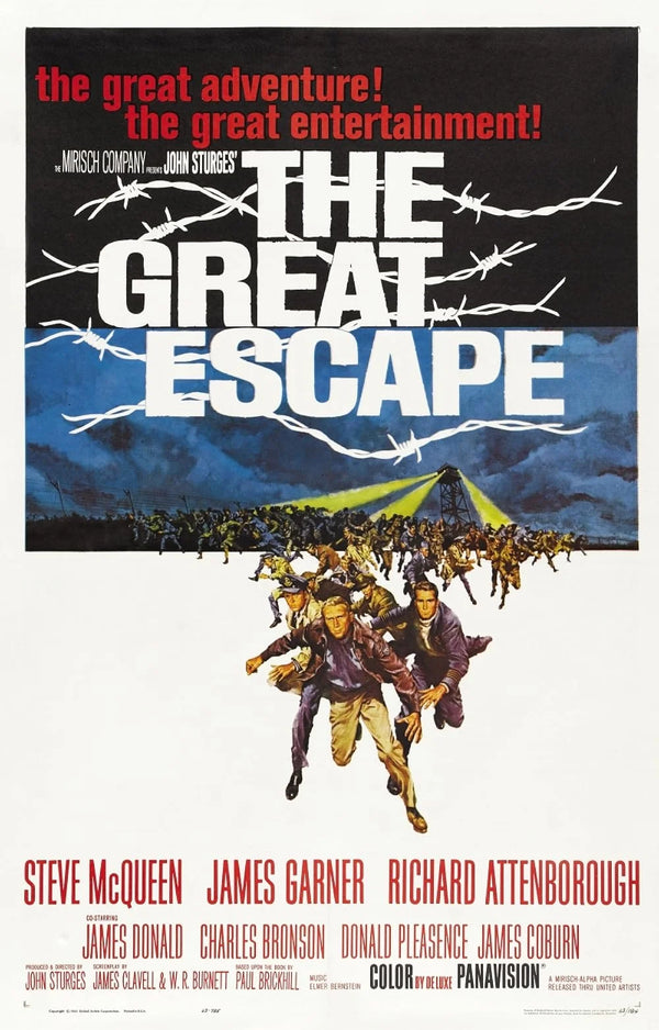 The Great Escape Movie Poster - Classic WWII Film Art Movie Poster | Film Wall Art Print