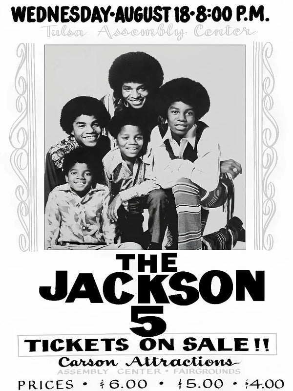 The Jackson 5 Movie Poster - Iconic Music Group Vintage Art Movie Poster | Film Wall Art Print