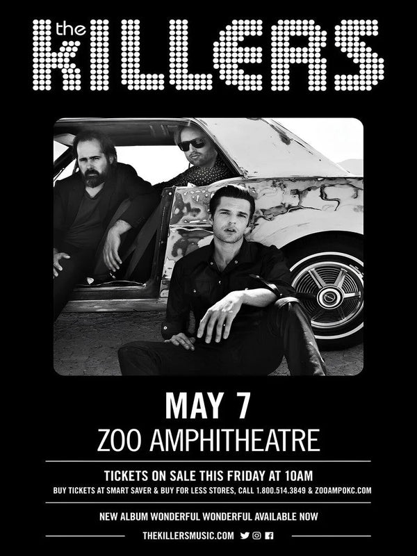 The Killers at Oklahoma City Zoo Amphitheatre 2019 Movie Poster | Film Wall Art Print