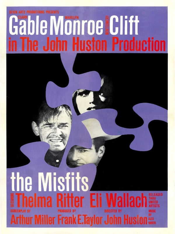 The Misfits Movie Poster - Classic 1961 Film Art Movie Poster | Film Wall Art Print