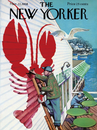 1958 New Yorker Poster - Vintage March 22 Art Print