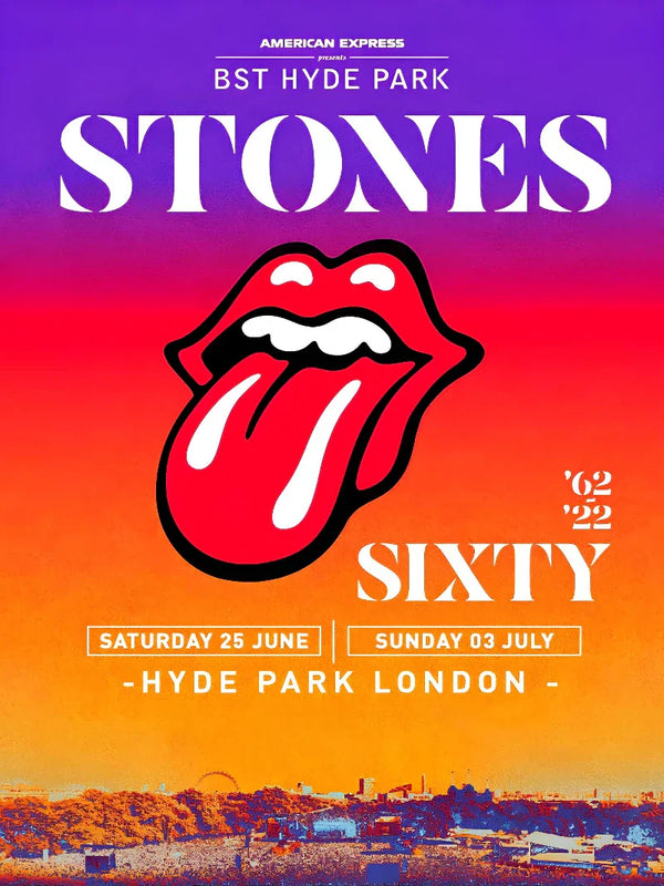 The Rolling Stones 60th Anniversary Hyde Park London Poster - Premium Movie Poster