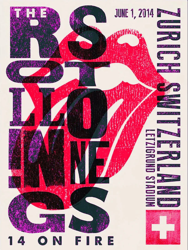 The Rolling Stones at Letzigrund Stadium Zurich Movie Poster | Film Wall Art Print
